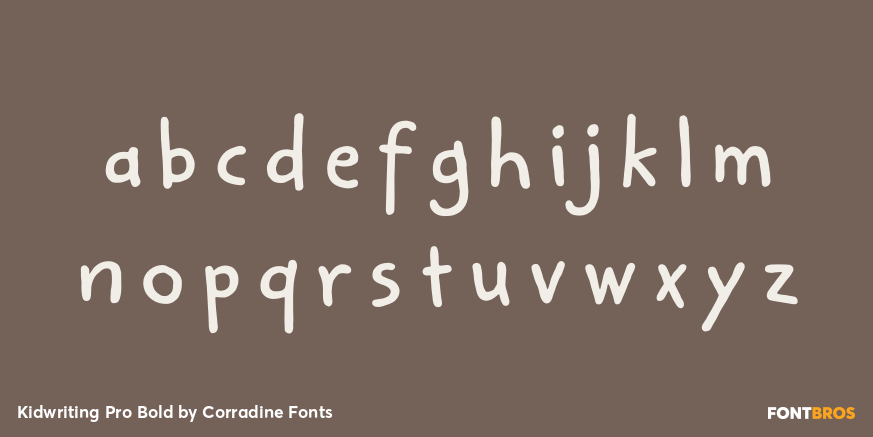 Kidwriting Pro Bold Font Poster #3
