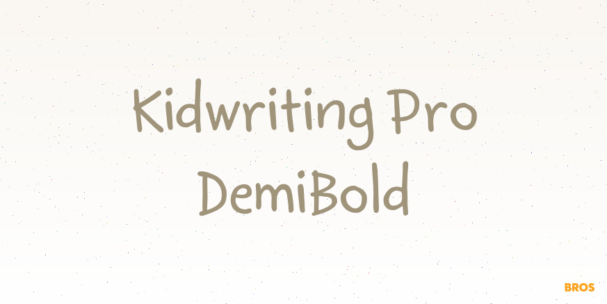 Kidwriting Pro DemiBold Poster