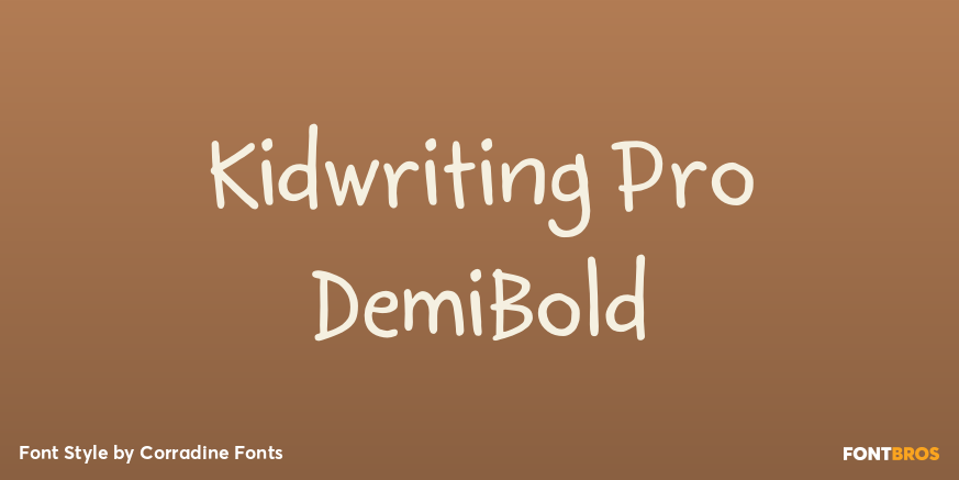 Kidwriting Pro DemiBold Poster