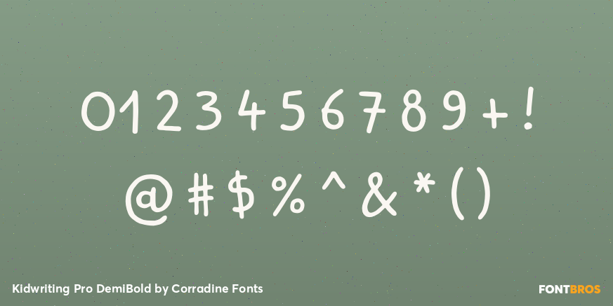 Kidwriting Pro DemiBold Font Poster #1