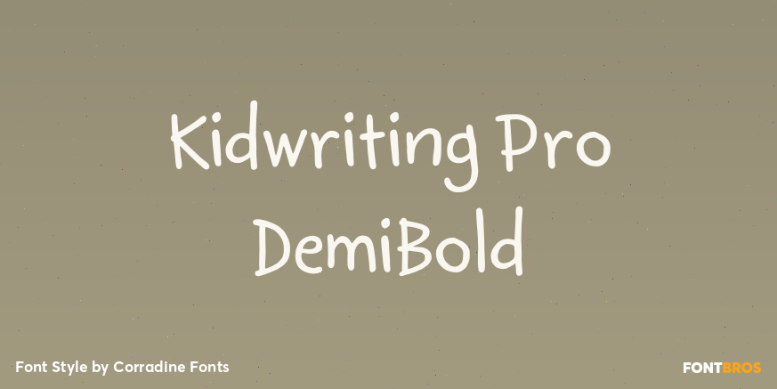 Kidwriting Pro DemiBold Poster