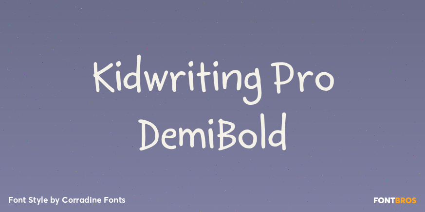 Kidwriting Pro DemiBold Poster