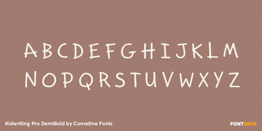 Kidwriting Pro DemiBold Font Poster #2