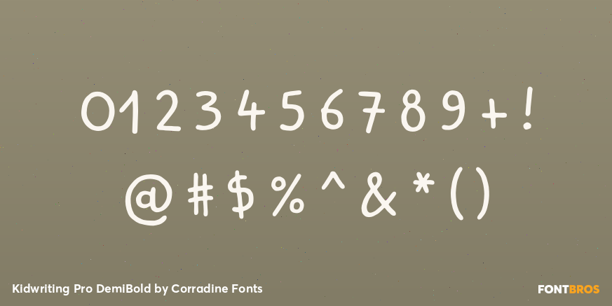 Kidwriting Pro DemiBold Font Poster #4