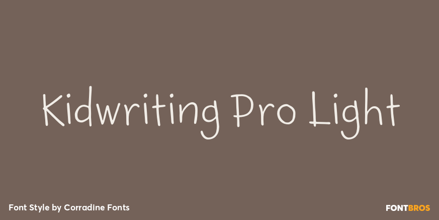 Kidwriting Pro Light Poster