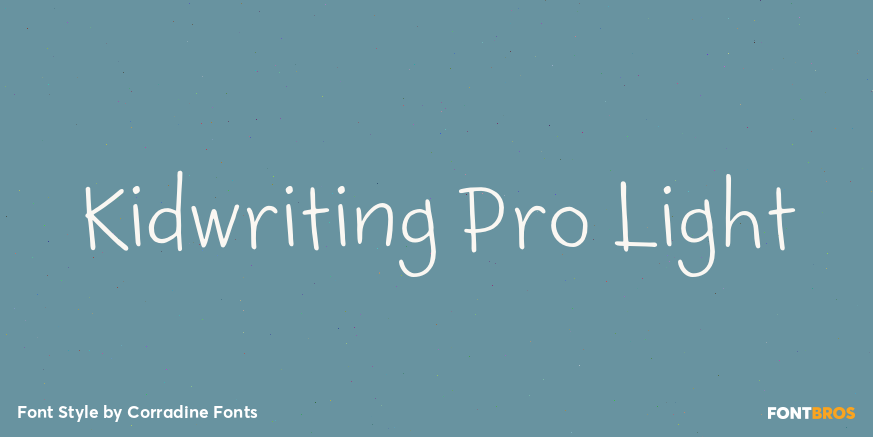 Kidwriting Pro Light Poster