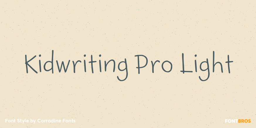 Kidwriting Pro Light Poster