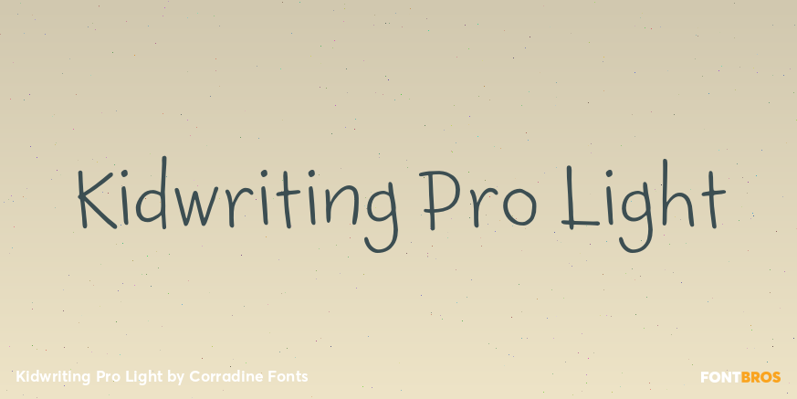 Kidwriting Pro Light Poster