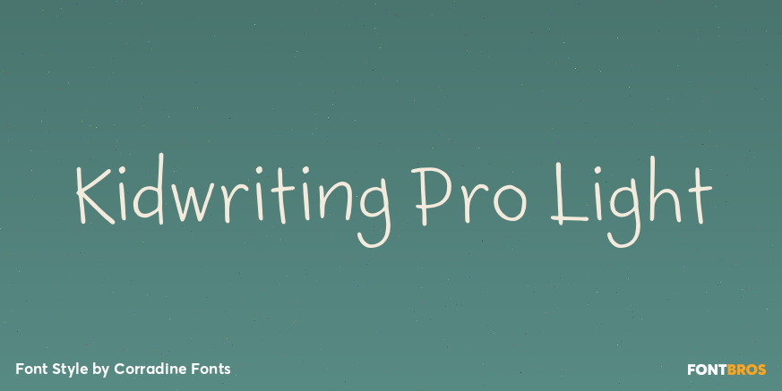 Kidwriting Pro Light Poster