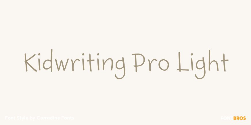 Kidwriting Pro Light Poster