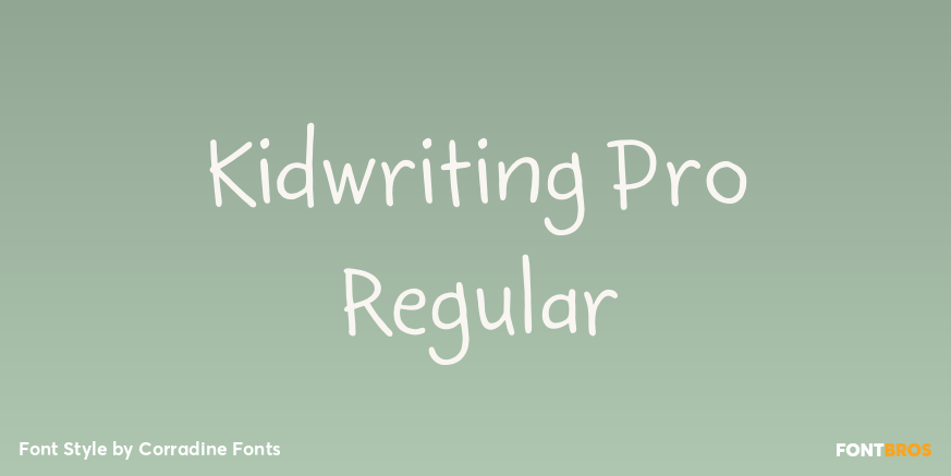 Kidwriting Pro Regular Poster
