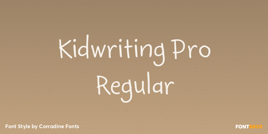 Kidwriting Pro Regular Poster