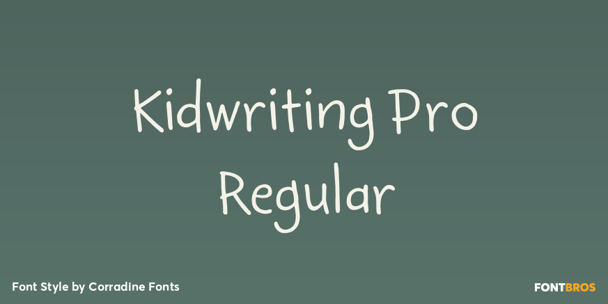 Kidwriting Pro Regular Poster