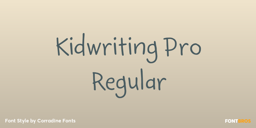 Kidwriting Pro Regular Poster