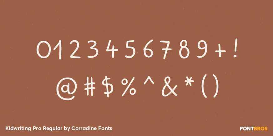 Kidwriting Pro Regular Font Poster #1
