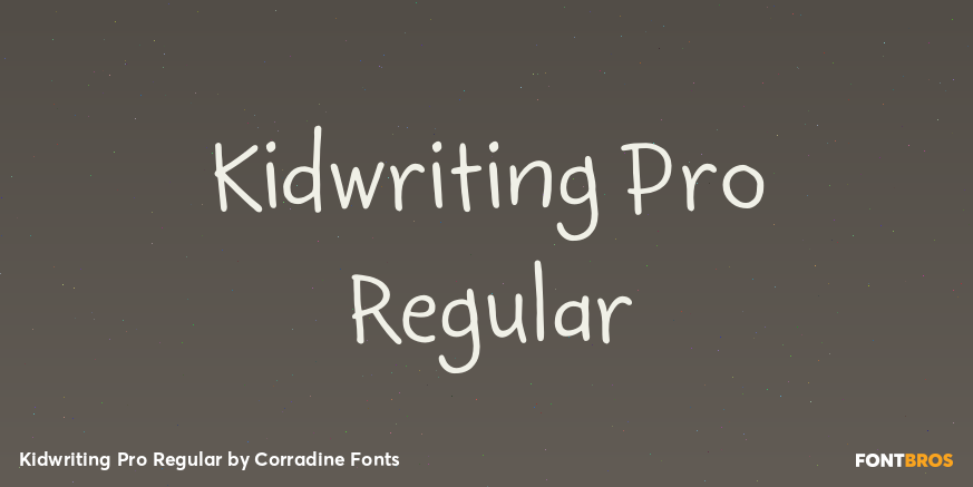 Kidwriting Pro Regular Poster
