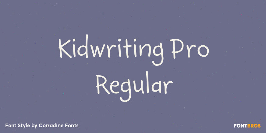 Kidwriting Pro Regular Poster