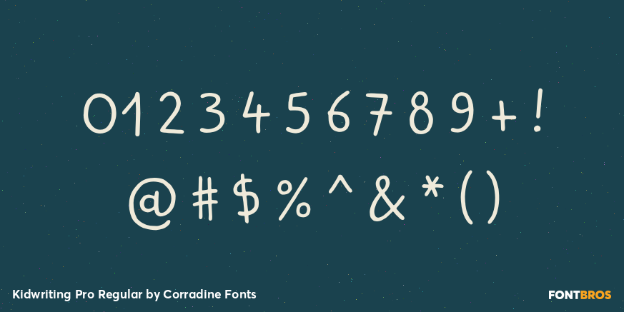 Kidwriting Pro Regular Font Poster #4