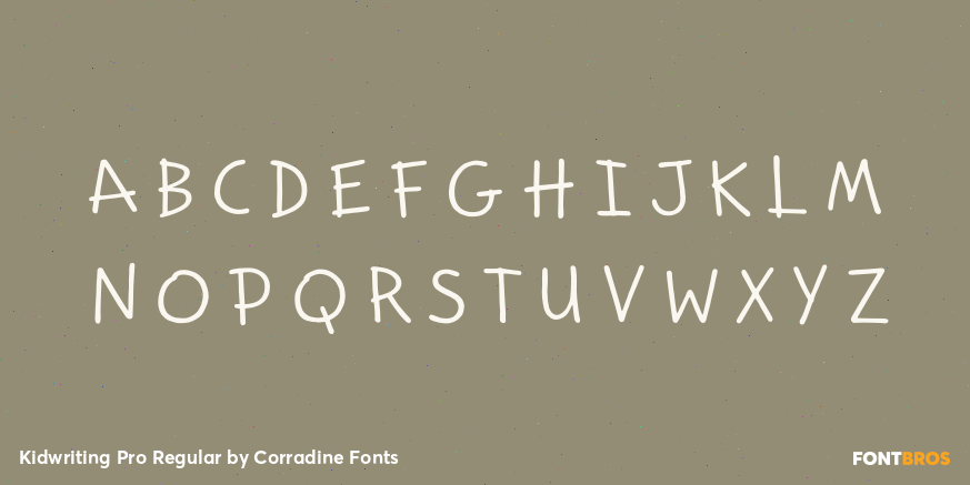 Kidwriting Pro Regular Font Poster #1