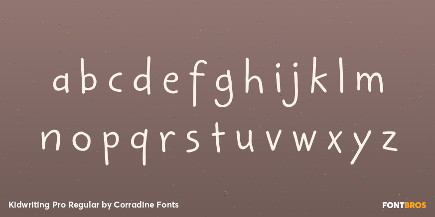 Kidwriting Pro Regular Font Poster #1