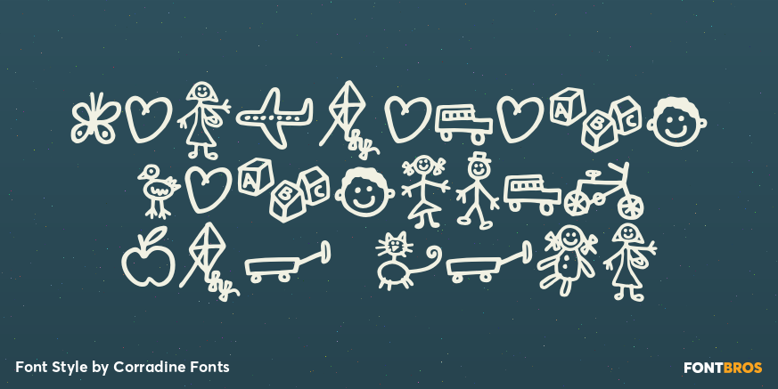 Kidwriting Dingbats Pro Bold Poster