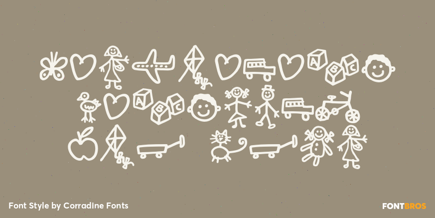 Kidwriting Dingbats Pro Bold Poster