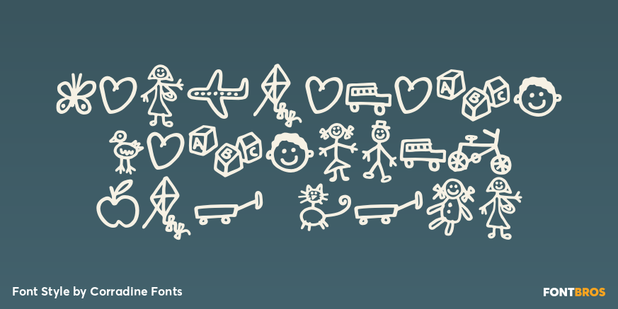 Kidwriting Dingbats Pro Bold Poster