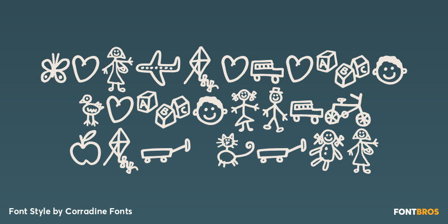 Kidwriting Dingbats Pro Bold Poster