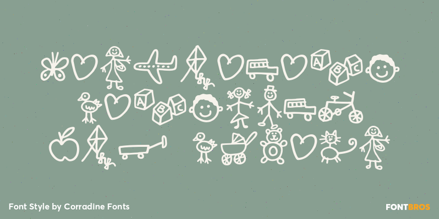 Kidwriting Dingbats Pro DemiBd Poster