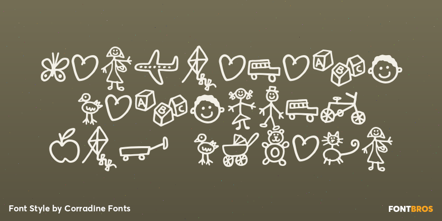 Kidwriting Dingbats Pro DemiBd Poster