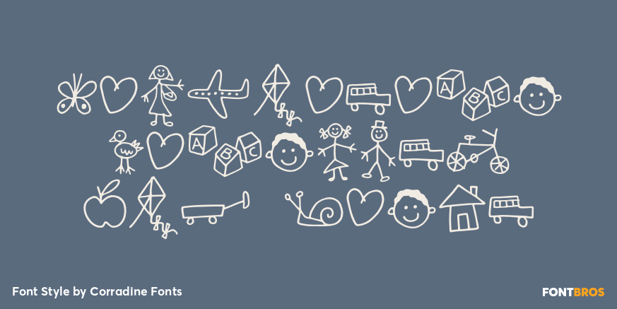 Kidwriting Dingbats Pro Light Poster