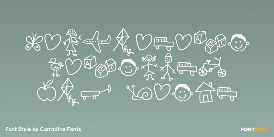 Kidwriting Dingbats Pro Light Poster