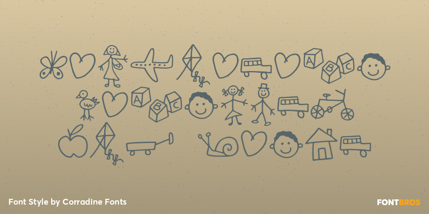 Kidwriting Dingbats Pro Light Poster