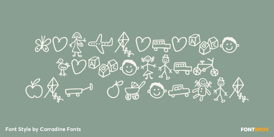 Kidwriting Dingbats Pro Regular Poster