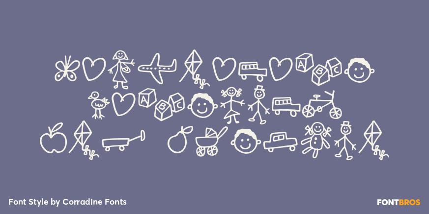 Kidwriting Dingbats Pro Regular Poster