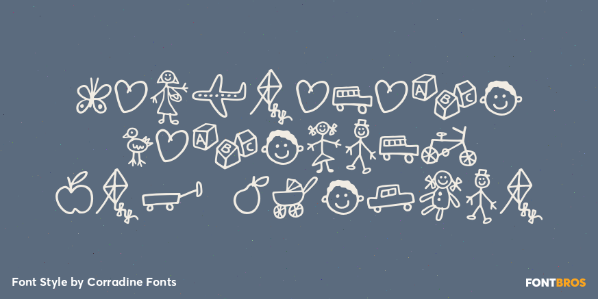 Kidwriting Dingbats Pro Regular Poster