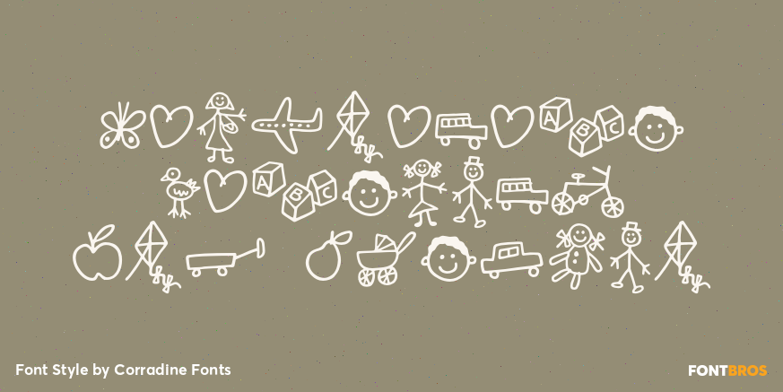 Kidwriting Dingbats Pro Regular Poster