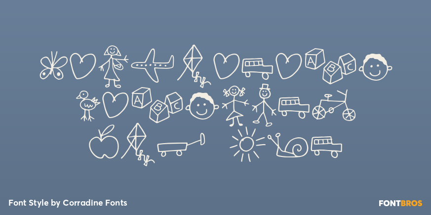 Kidwriting Dingbats Pro XLt Poster