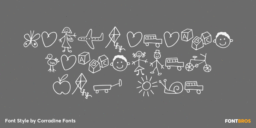 Kidwriting Dingbats Pro XLt Poster