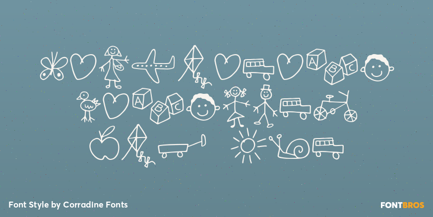 Kidwriting Dingbats Pro XLt Poster