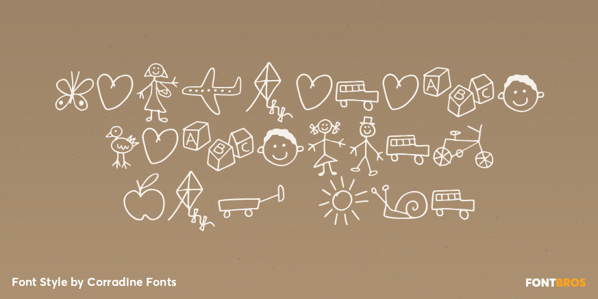 Kidwriting Dingbats Pro XLt Poster