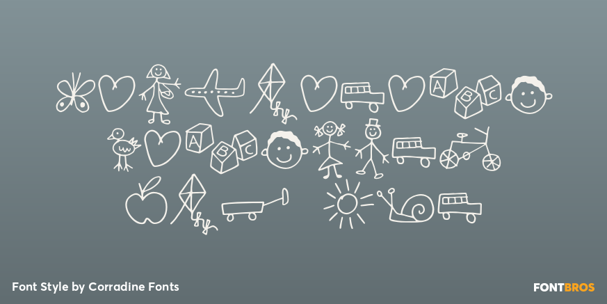 Kidwriting Dingbats Pro XLt Poster