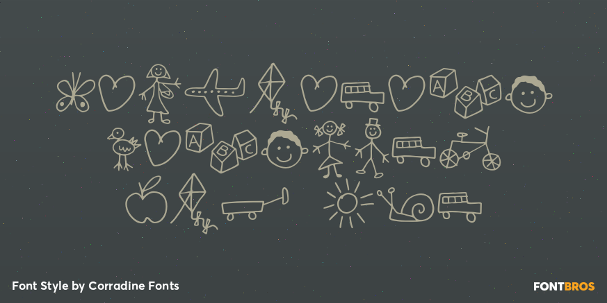 Kidwriting Dingbats Pro XLt Poster