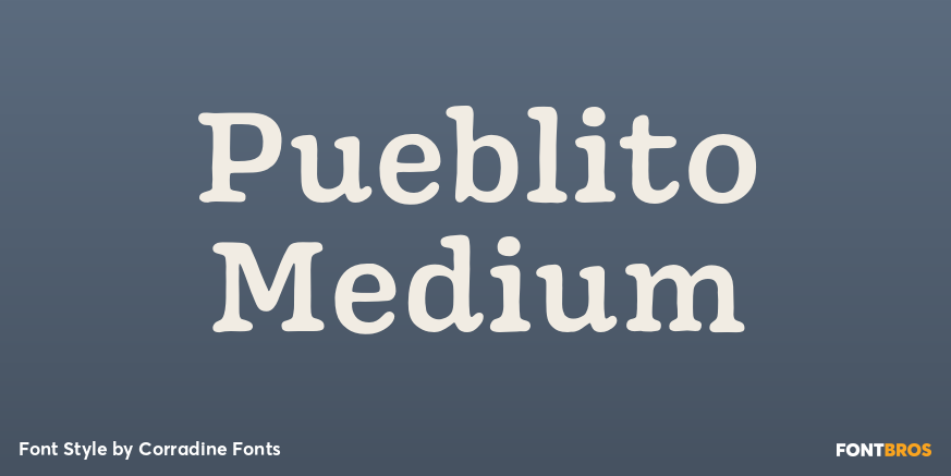 Pueblito Medium Font Poster #1