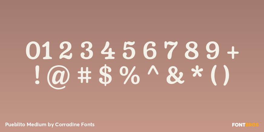 Pueblito Medium Font Poster #1