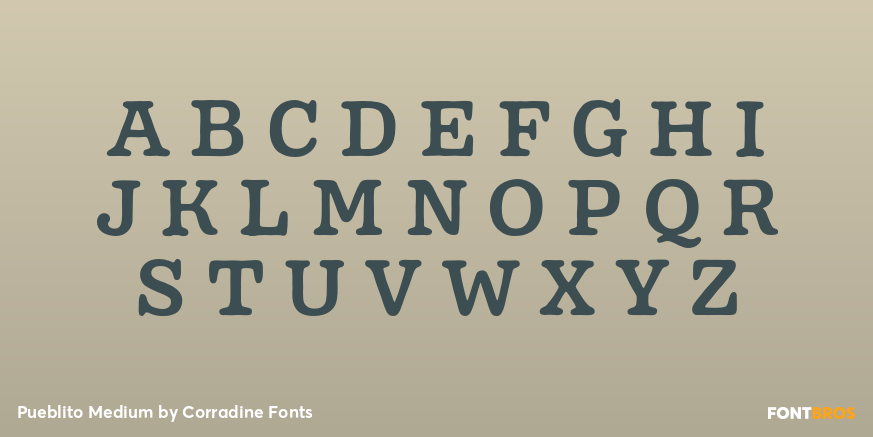 Pueblito Medium Font Poster #1