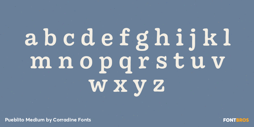 Pueblito Medium Font Poster #1