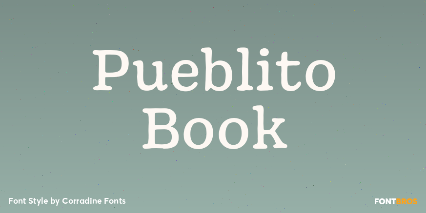 Pueblito Book Font Poster #1