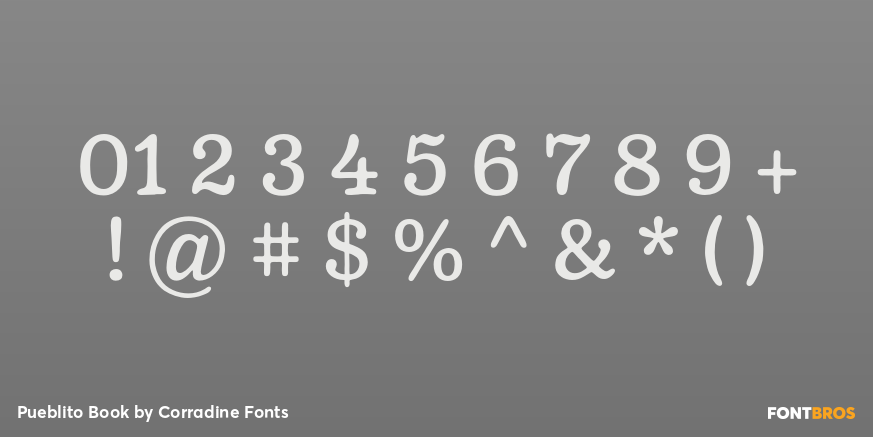 Pueblito Book Font Poster #1