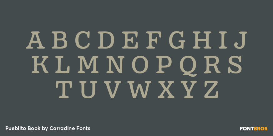 Pueblito Book Font Poster #1